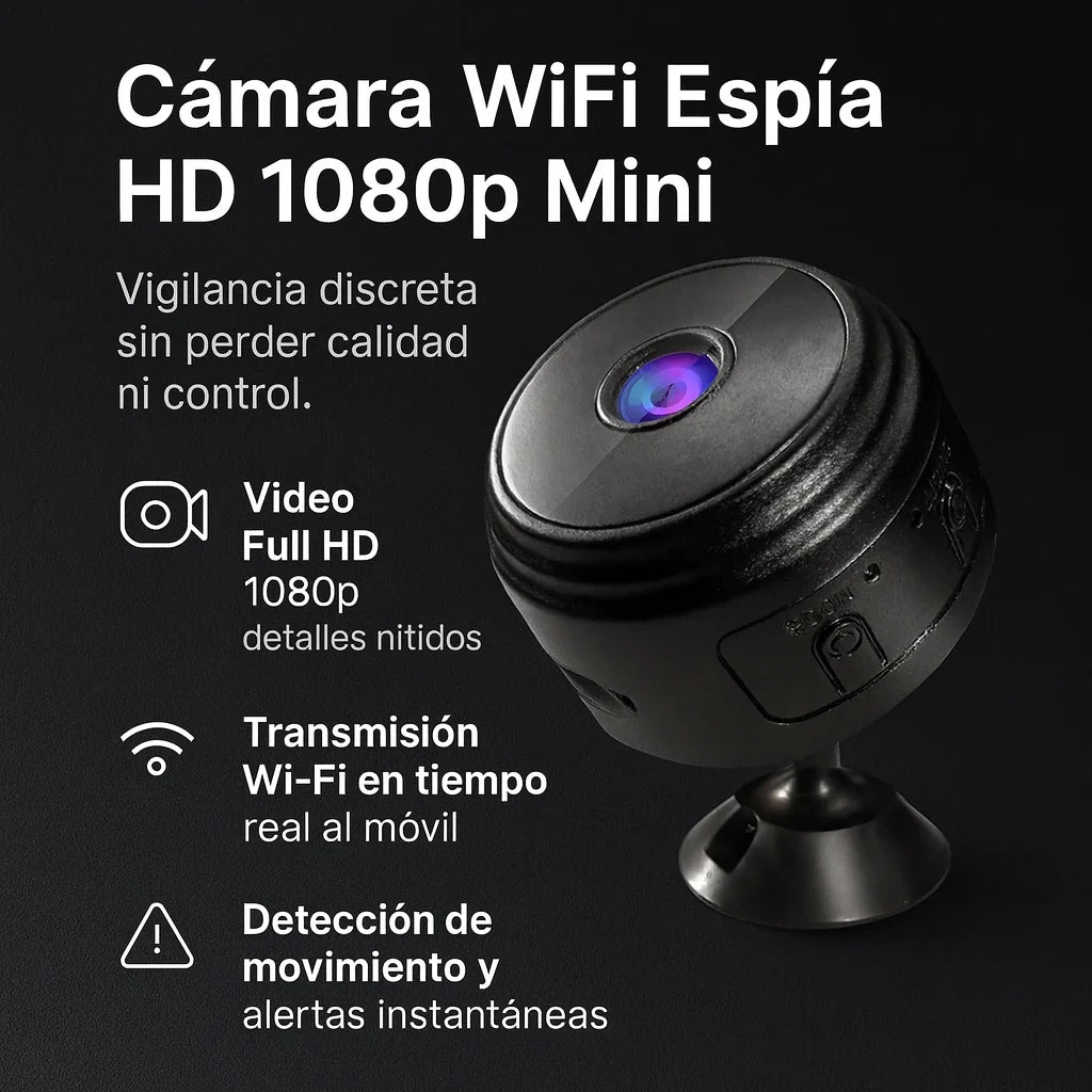 MiniCámara WiFi Espía HD 1080p